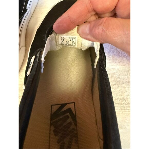 Vans Unisex Skate Slip-On Skateboard Shoe - Black/White Mens Sz 6.5 - Picture 8 of 8